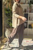 Charli Turtle Ribby Knit Jumper Camel 